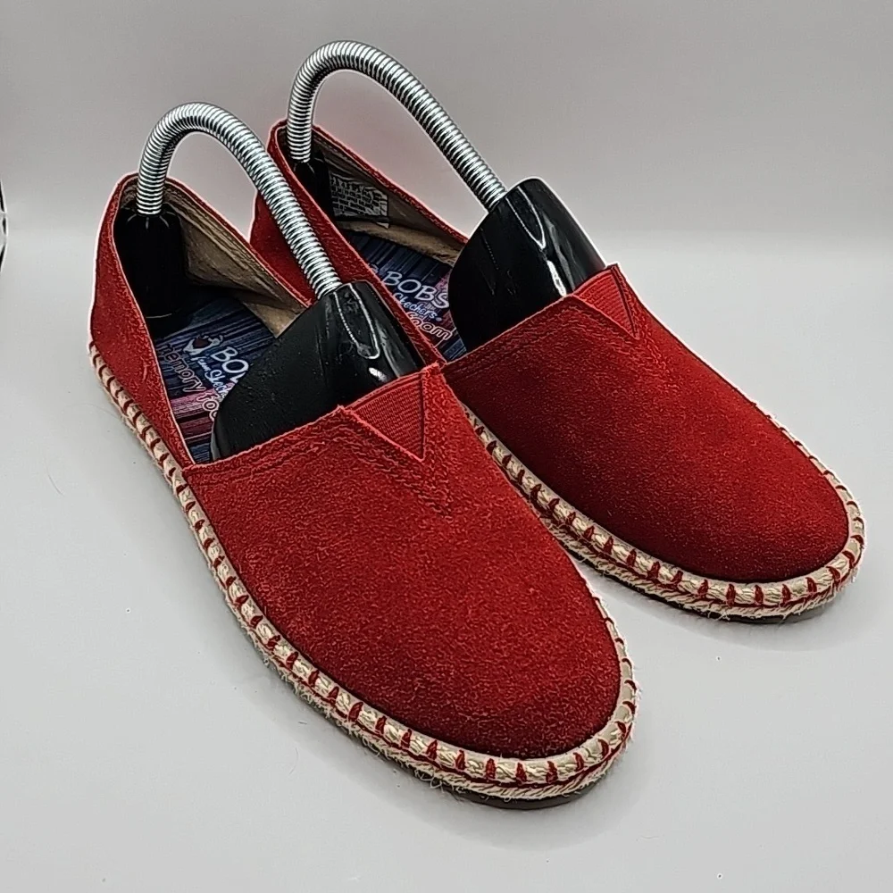 BOBS from skechers  red espadrille flats size 7.5